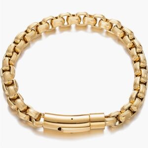 Eye Candy Los Angelo’s 18k gold plated Jacob plated titanium bracelet